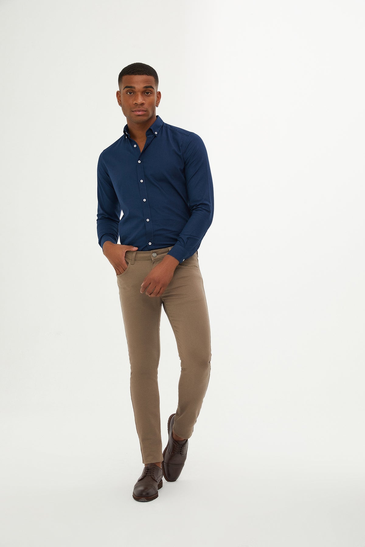 Slim Fit 5 Pocket Mink Cotton Casual Pants - SAYKI