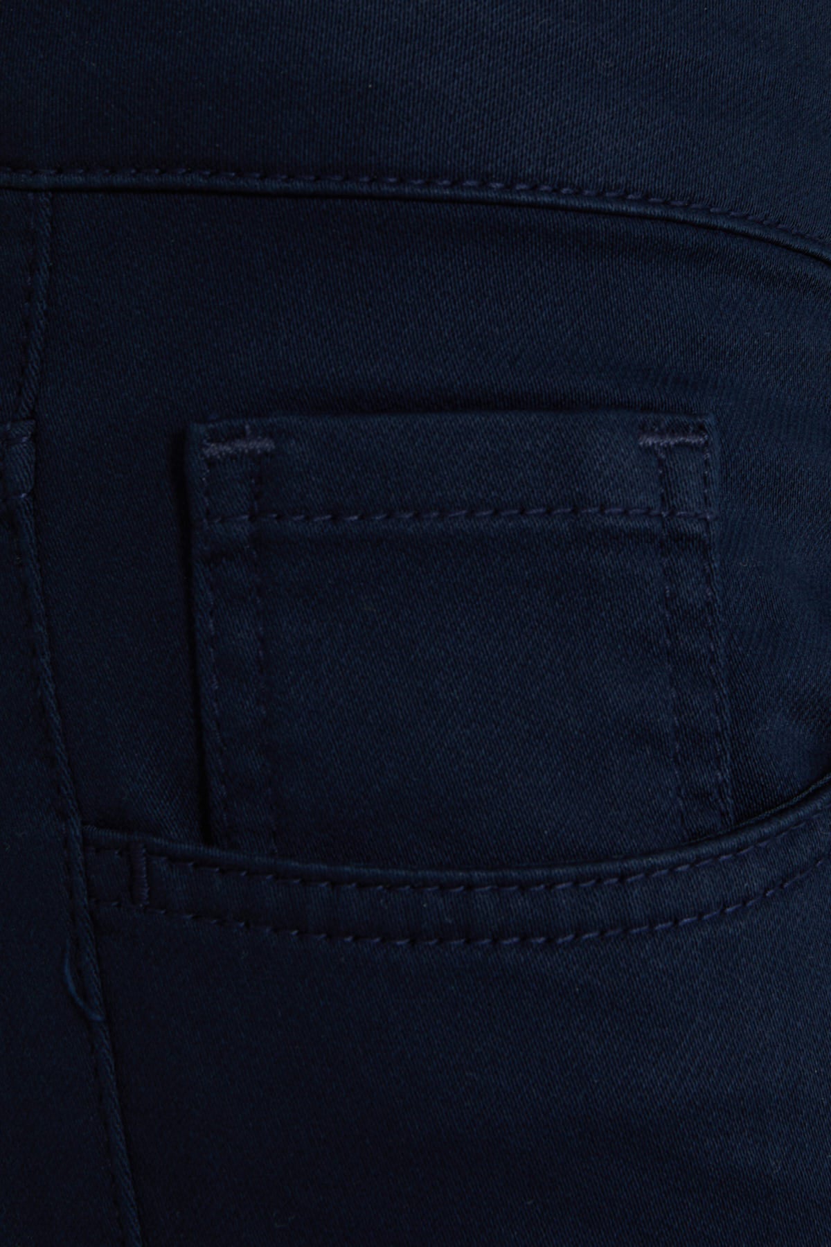 Slim Fit 5 Pocket Navy Cotton Casual Pants - SAYKI