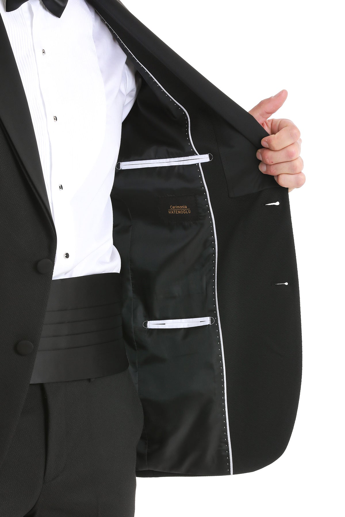 Slim Fit Black Release Peak Lapel Classic Tuxedo Suit