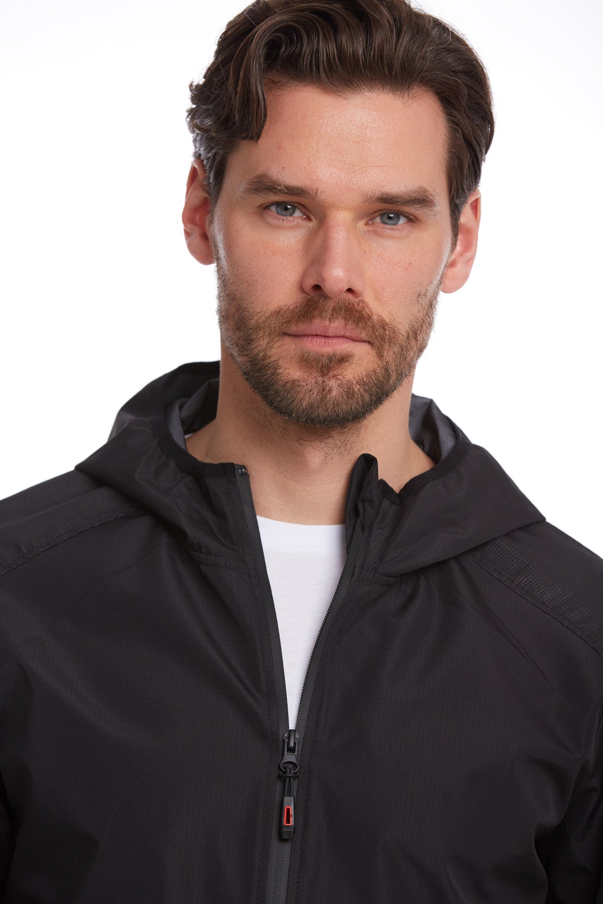 Slim Fit Black Seasonal Lykia Hooded Coat - SAYKI