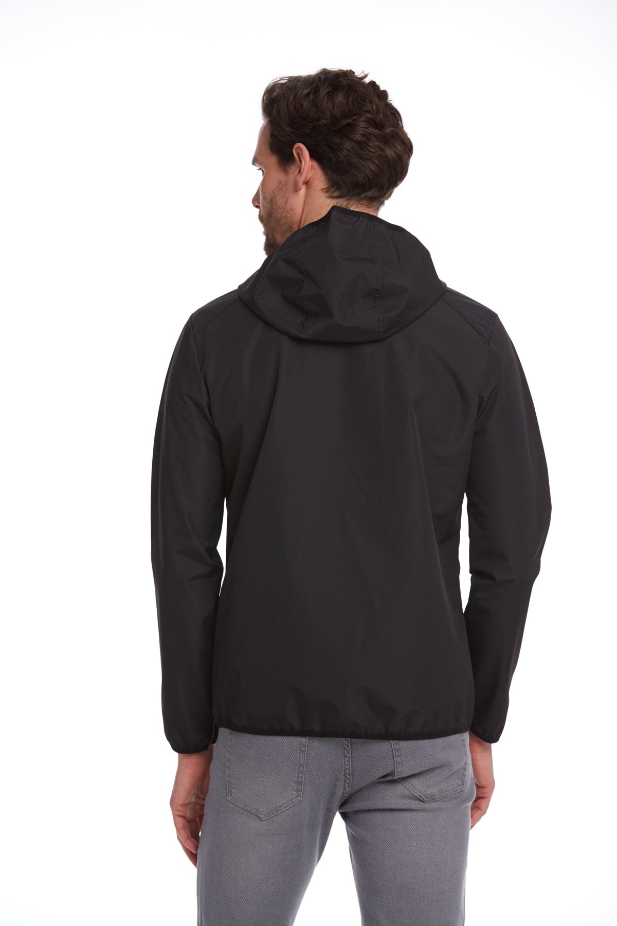 Slim Fit Black Seasonal Lykia Hooded Coat - SAYKI