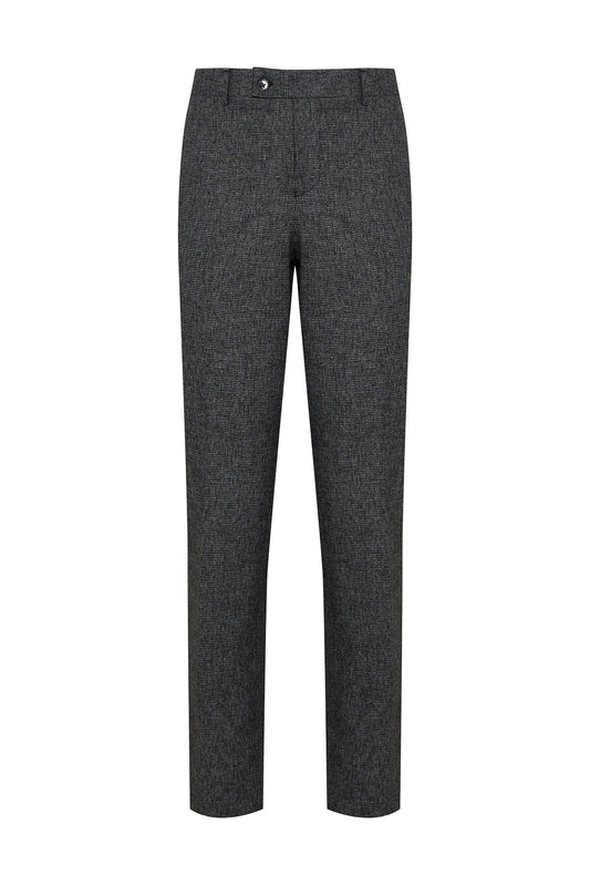 Slim Fit Black Side Pocket High Waist Dress Pants - SAYKI