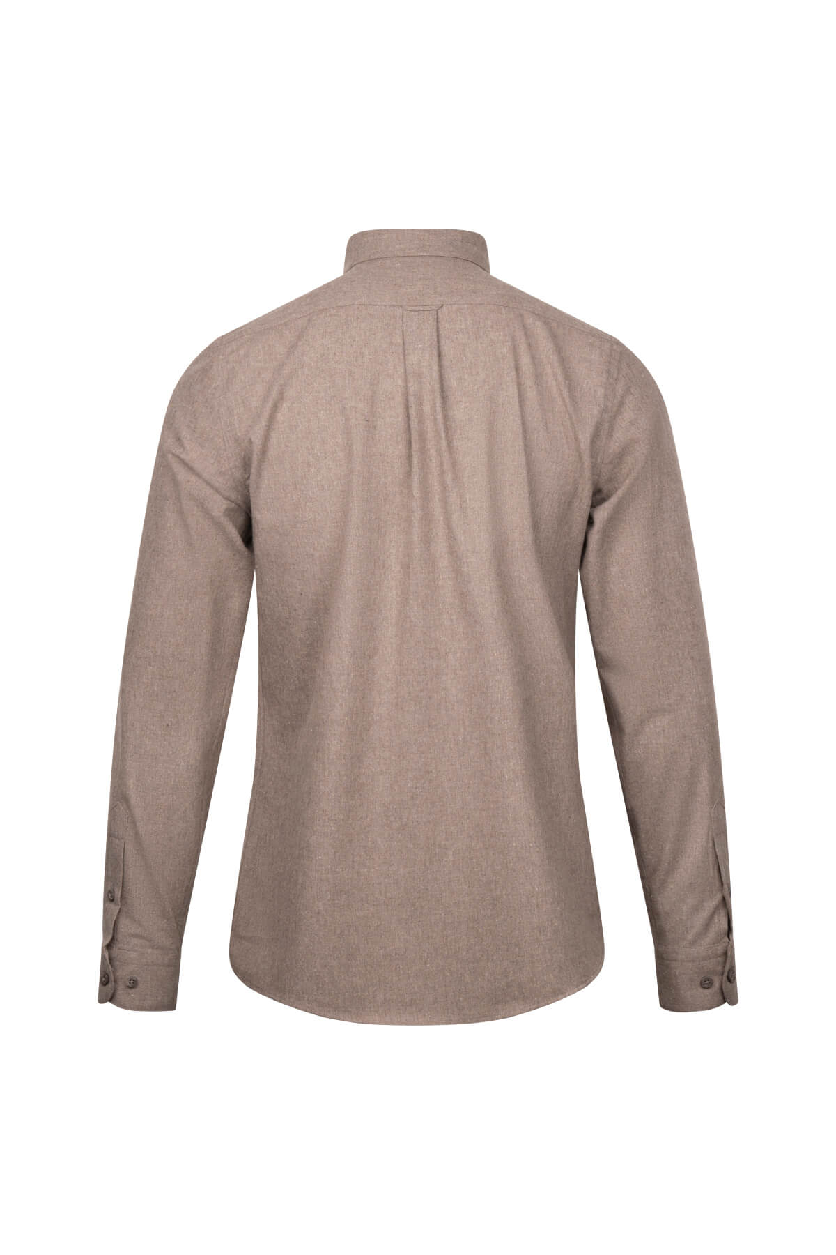 Slim Fit Button-Down Cappucino Casual Shirt - SAYKI