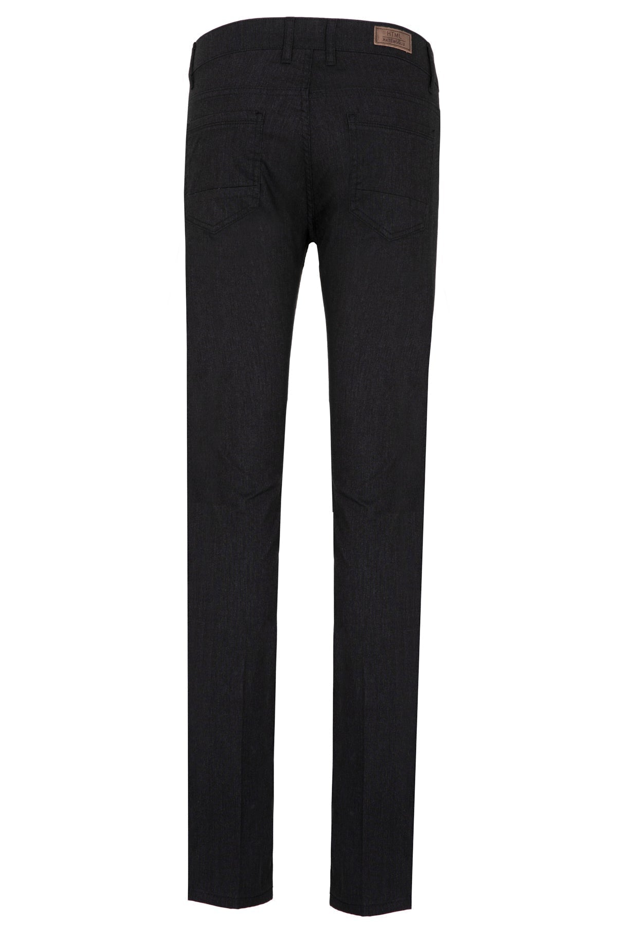 Slim Fit Cotton 5 Pocket Low Waist Black Casual Pants