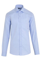 Slim Fit Cotton Blue Dress Shirt - SAYKI