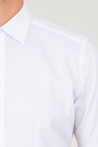 Slim Fit Cotton French Cuff White Dress Shirt - SAYKI