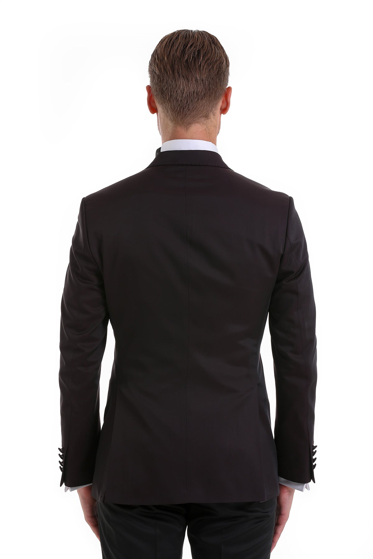 Slim Fit Double Breasted Burgundy Classic Tuxedo Suit