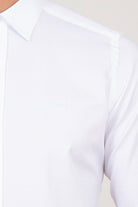 Slim Fit French Cuff White Dress Shirt - SAYKI