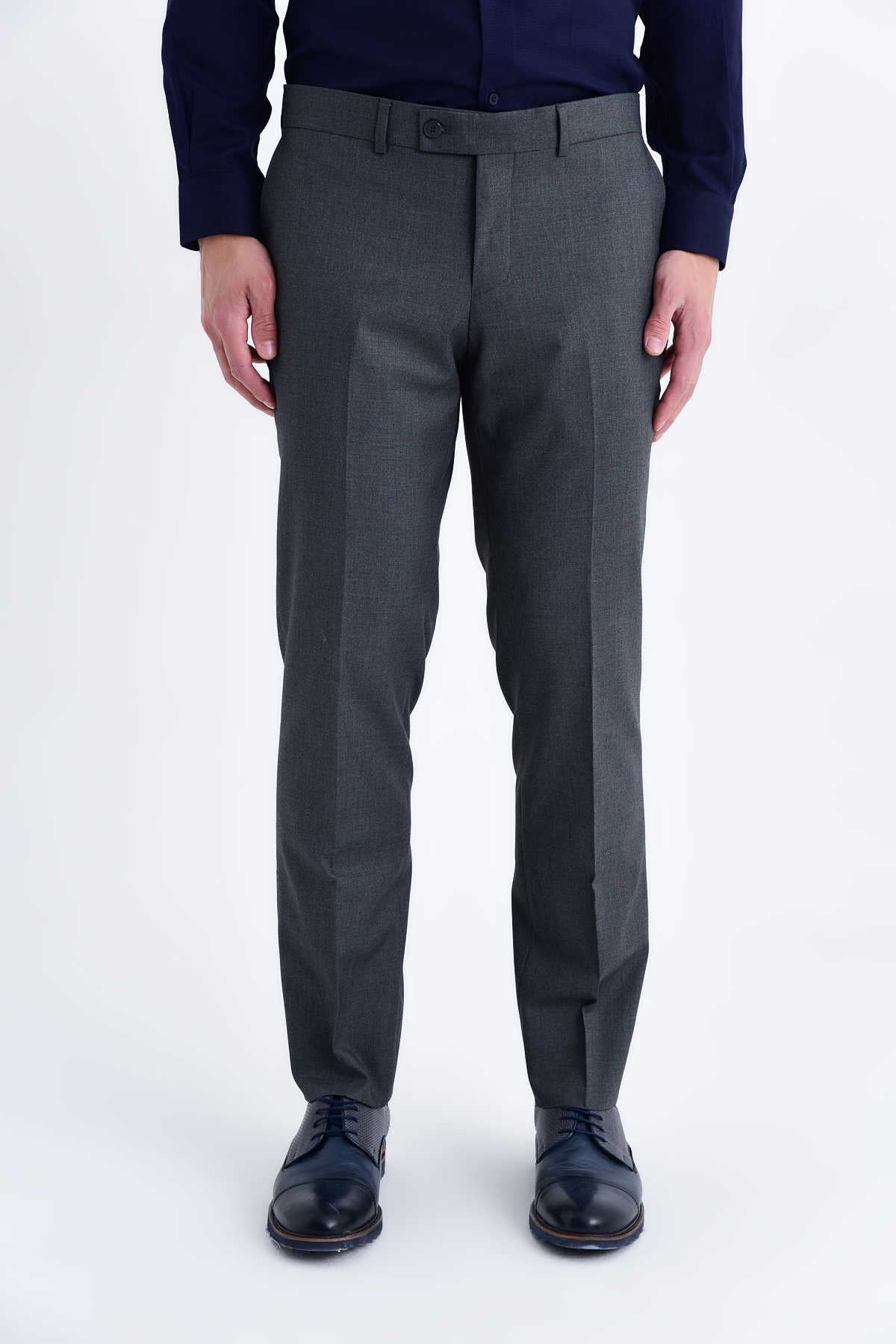 Slim Fit Gray Side Pocket Dress Pants - SAYKI