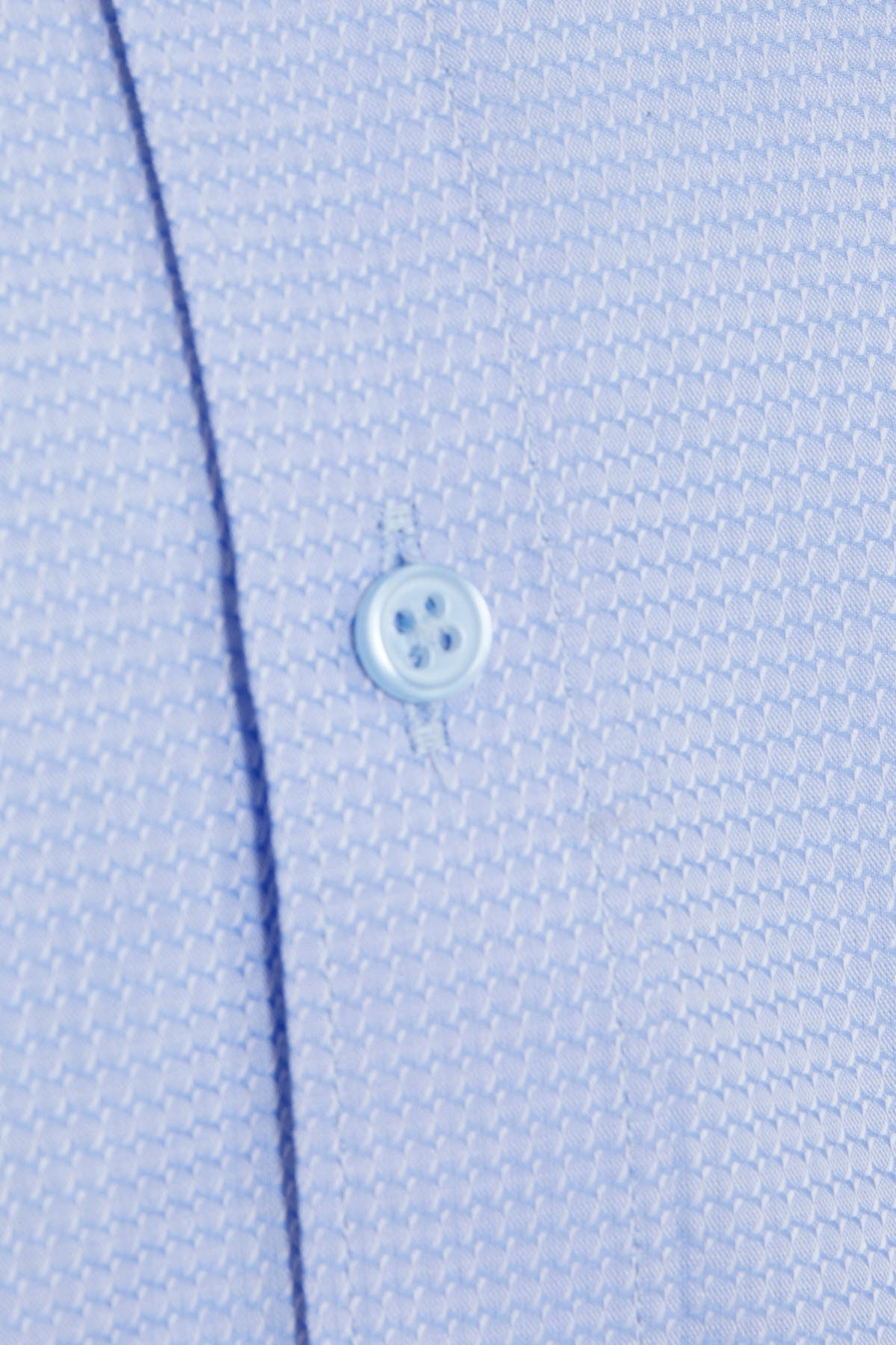 Slim Fit Long Sleeve 100% Cotton Blue Dress Shirt - SAYKI