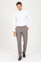 Slim Fit Long Sleeve Cotton Pink Dress Shirt - SAYKI