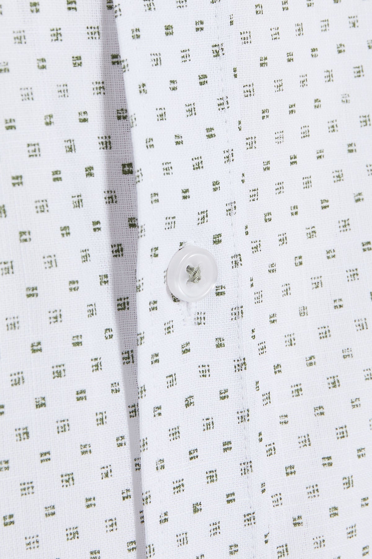 Slim Fit Long Sleeve Printed Cotton Khaki Casual Shirt