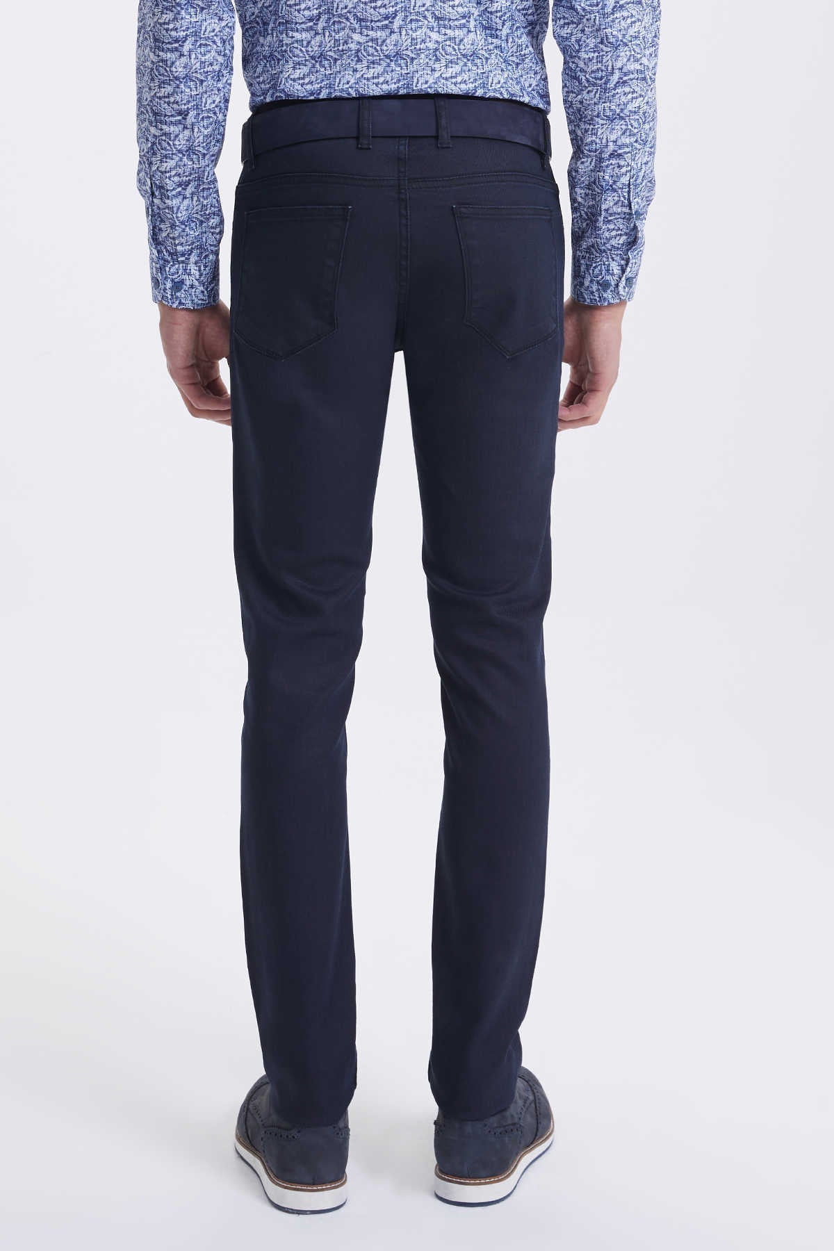 Slim Fit Low Waist Black Cotton Denim - SAYKI