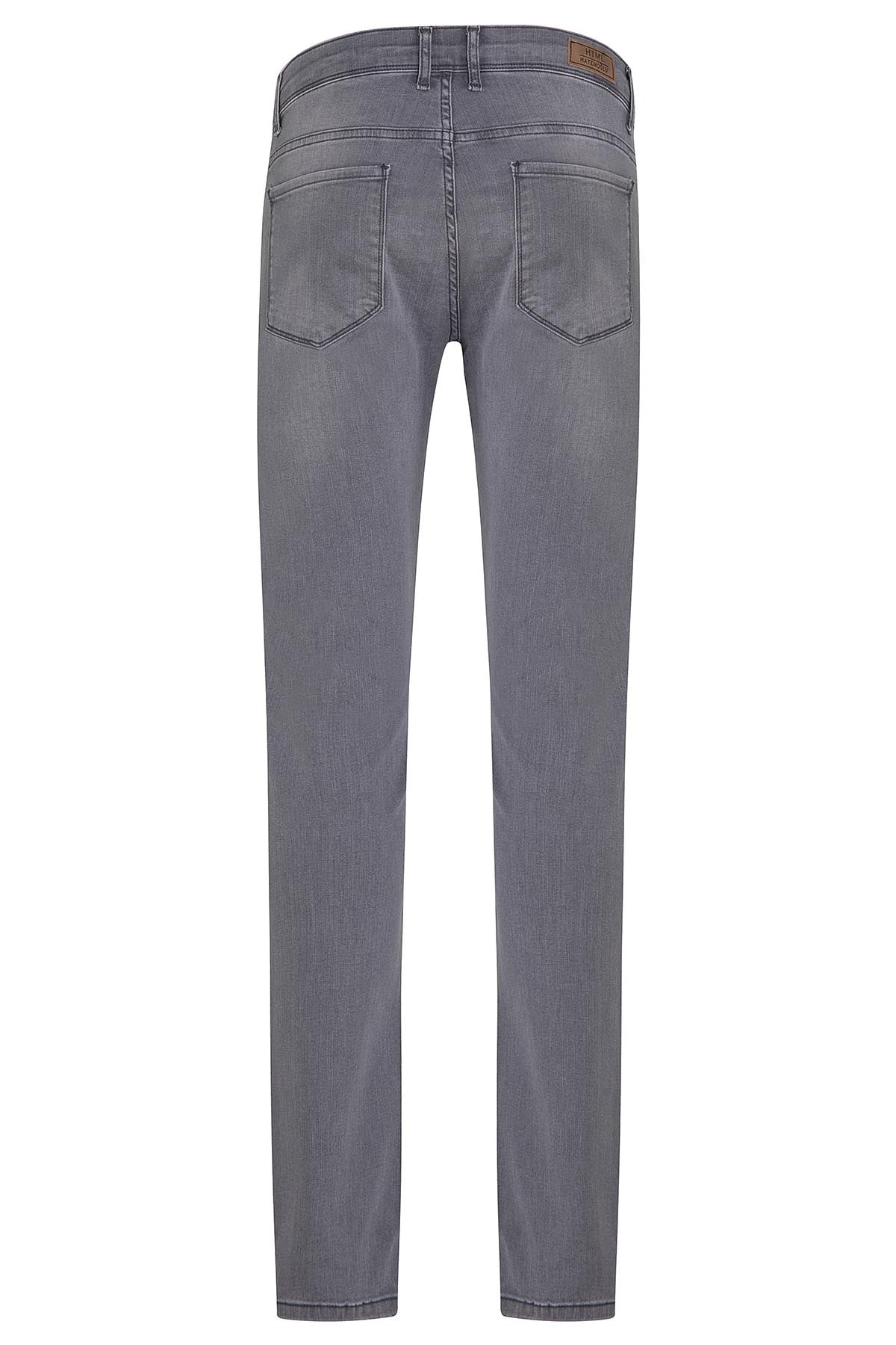 Slim Fit Low Waist Light Gray Cotton Denim - SAYKI