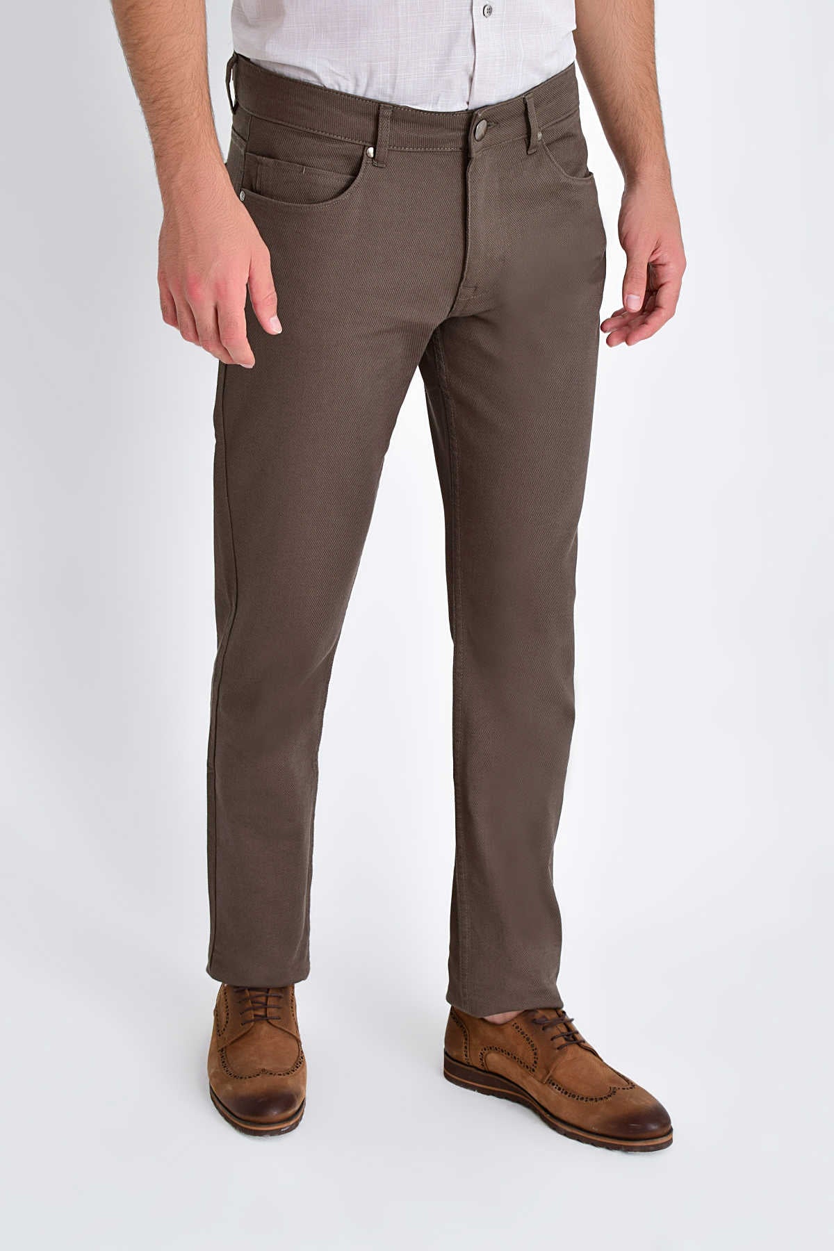 Slim Fit Low Waist Mink Cotton Casual Pants - SAYKI