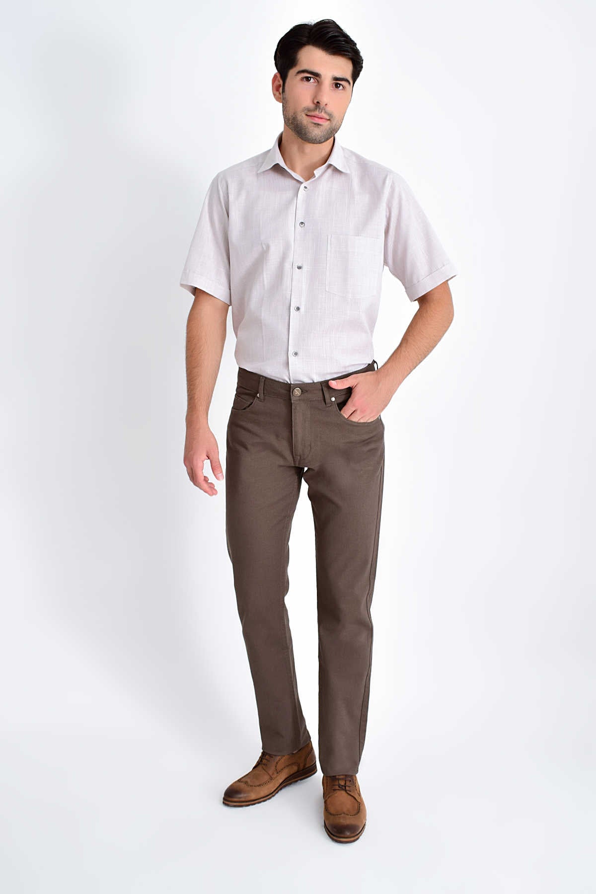 Slim Fit Low Waist Mink Cotton Casual Pants - SAYKI