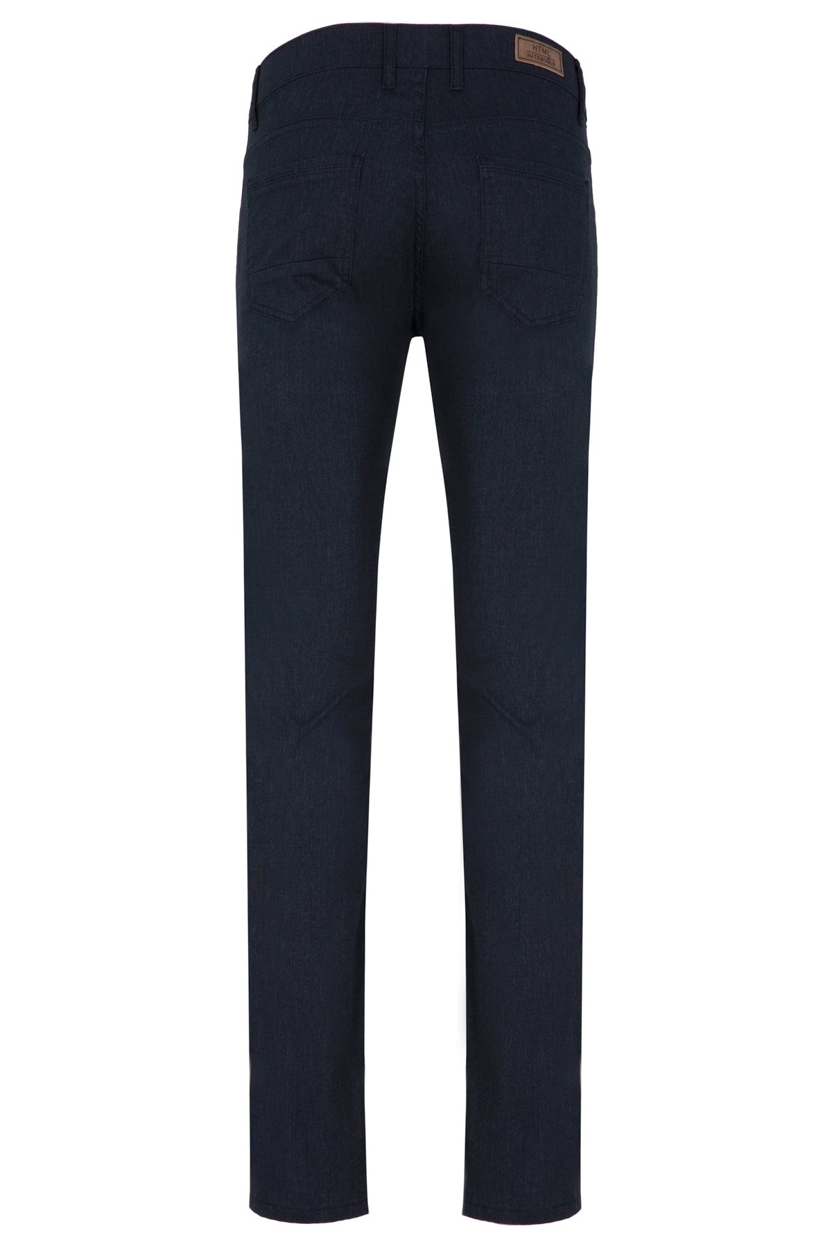 Slim Fit Navy Low Waist 5 Pocket Cotton Casual Pants - SAYKI