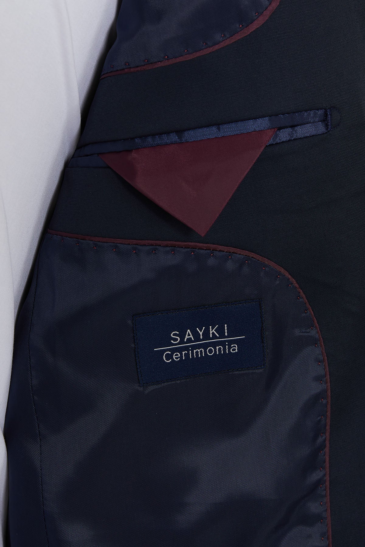 Slim Fit Navy Peak Lapel Classic Tuxedo - SAYKI