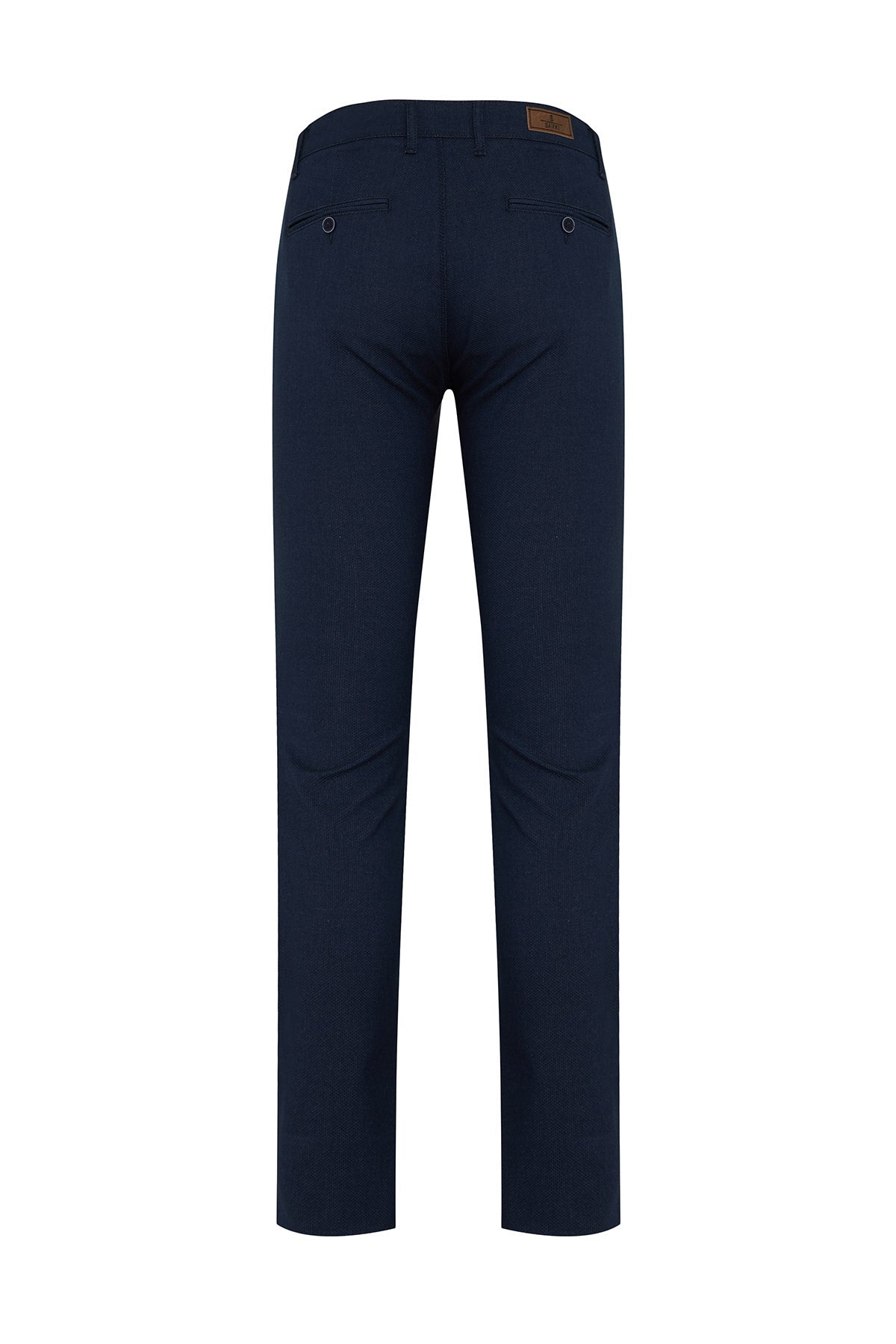 Slim Fit Navy Side Pocket Cotton Casual Pants - SAYKI