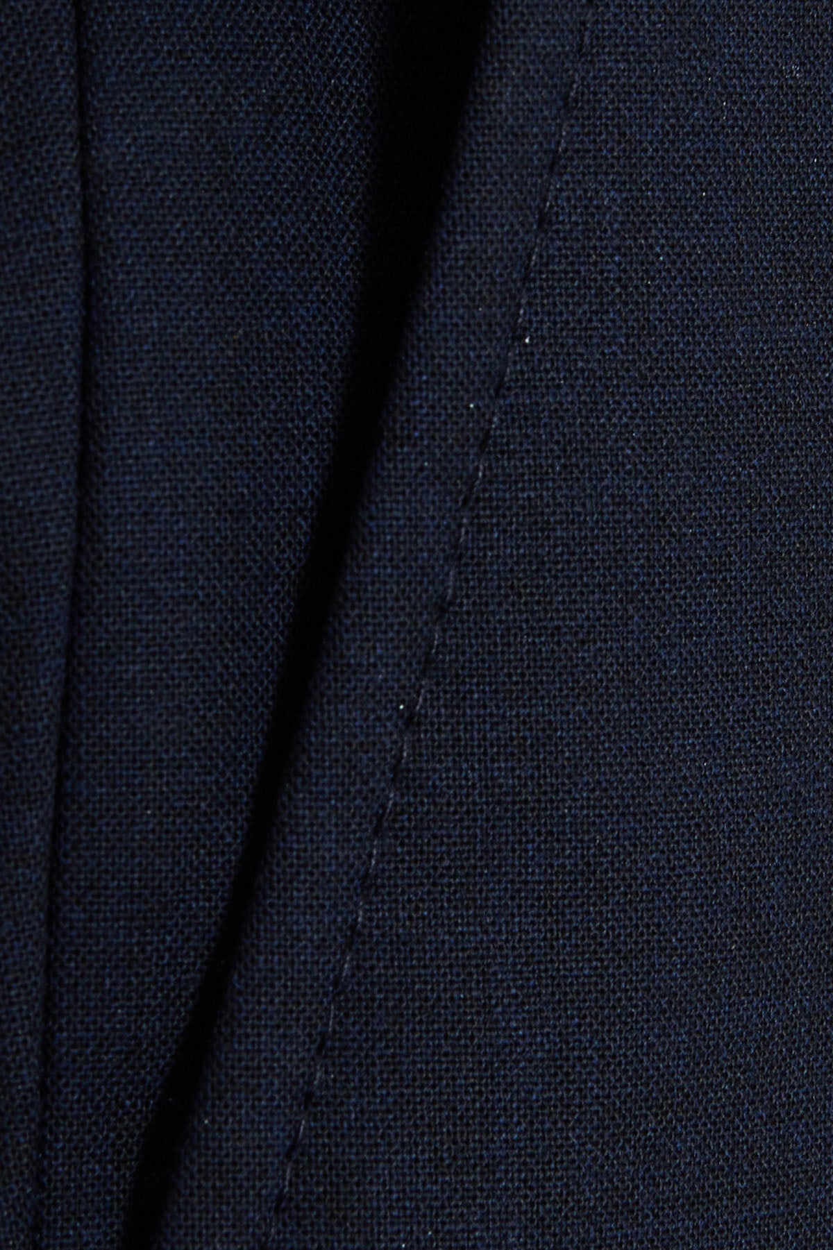 Slim Fit Navy Side Pocket Low Waist Wool Dress Pants - SAYKI