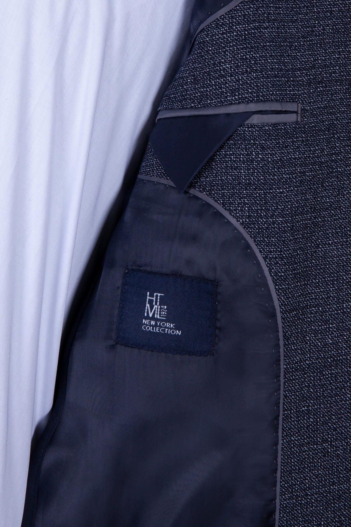 Slim Fit Notch Lapel Navy Casual Suit - SAYKI