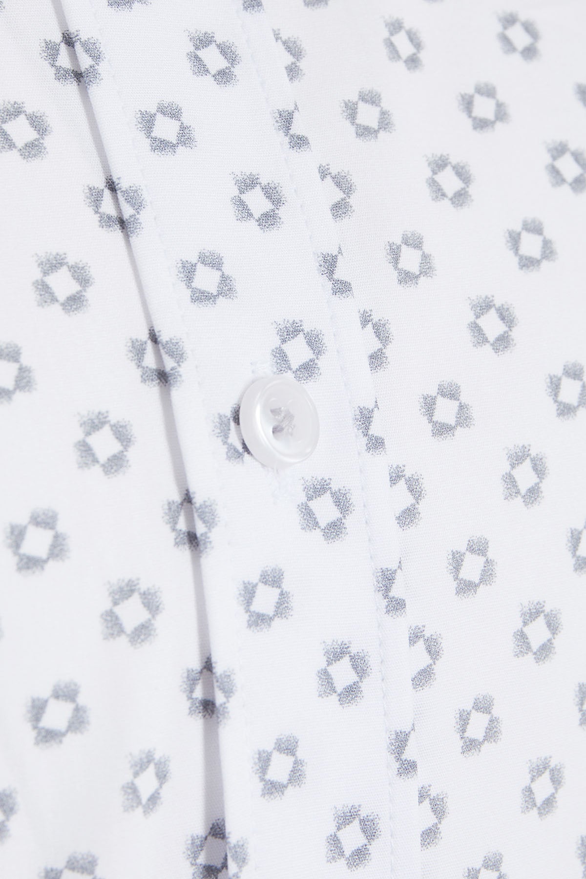 Slim Fit Printed Cotton Gray Casual Shirt - SAYKI