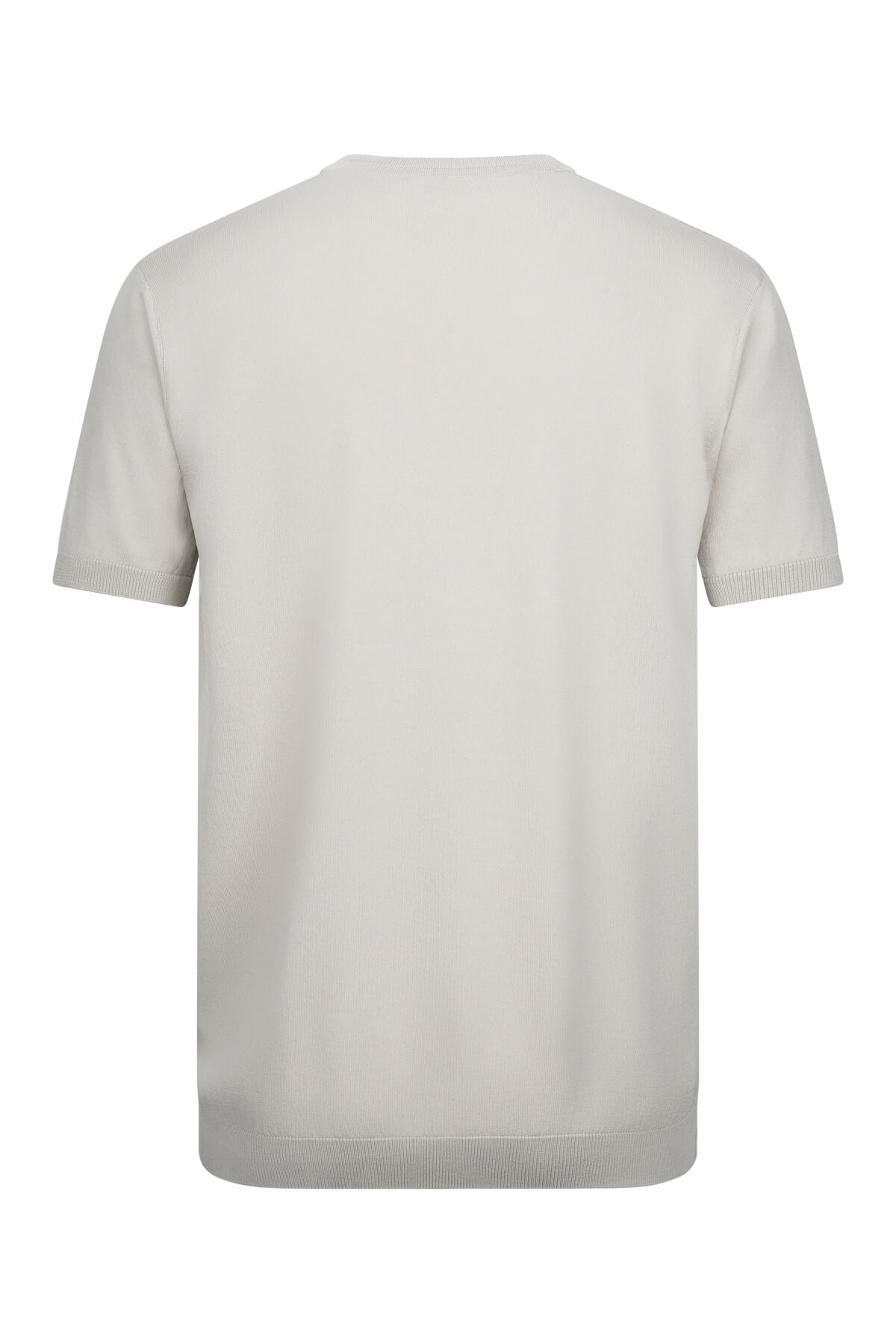 Slim Fit Rayon Khaki Crew Neck Knit T-Shirt - SAYKI