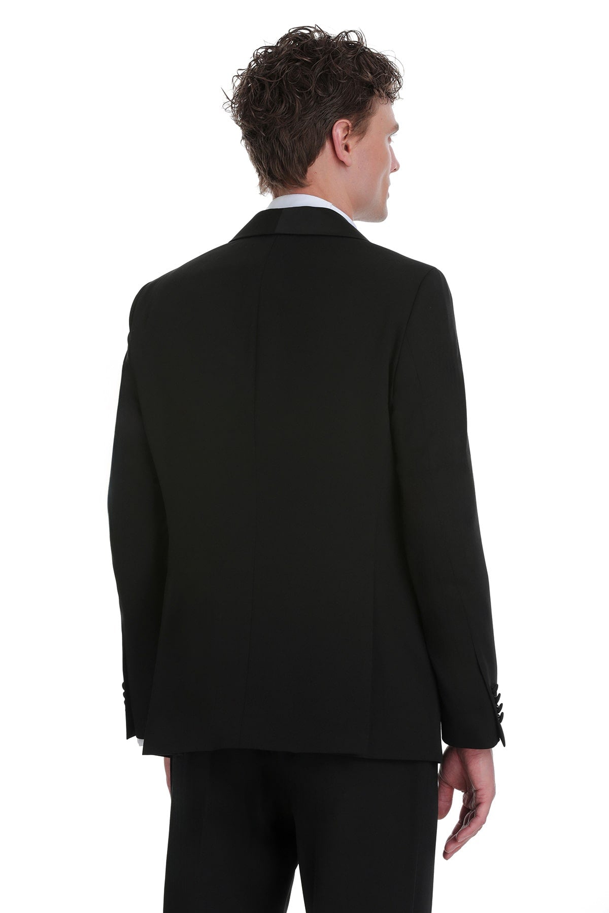 Slim Fit Release Shawl Lapel Black Classic Tuxedo - SAYKI