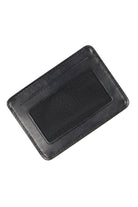 Textured Leather Black Card Case - SAYKI