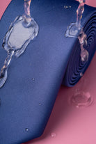 Water and Stain Resistant 2.75’’ Navy Tie and Pocket Square