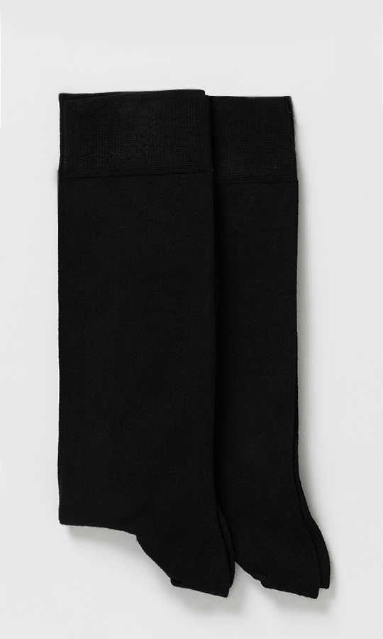 Basic Bamboo Black-Black Socks - MIB