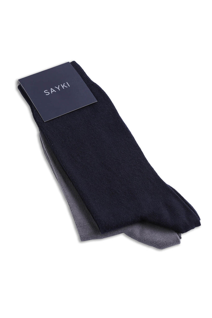 Basic Cotton Black - Navy Socks - Socks