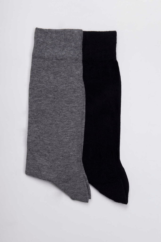 Basic Cotton Brown - Navy Socks - MIB