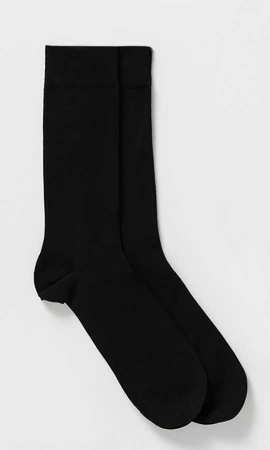 Basic Modal Gray-Light Navy Socks - SAYKI