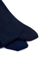 Basic Navy-Light Navy Bamboo Socks - MIB
