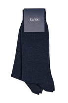 Basic Navy Socket Cotton Blend Socks - MIB
