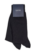 Black Cotton Blend Socket Socks