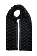Black Double-Sided Polka Dot Scarf