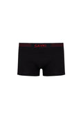 Black - Gray Dot Patterned Modal Jersey Boxer