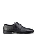 Black Lace Up 100% Leather Classic Derby Shoes