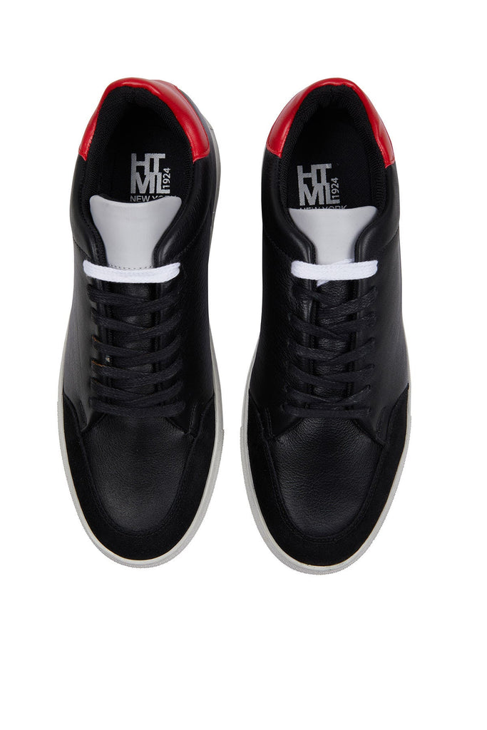 Black Lace - Up Leather Sneakers - MIB