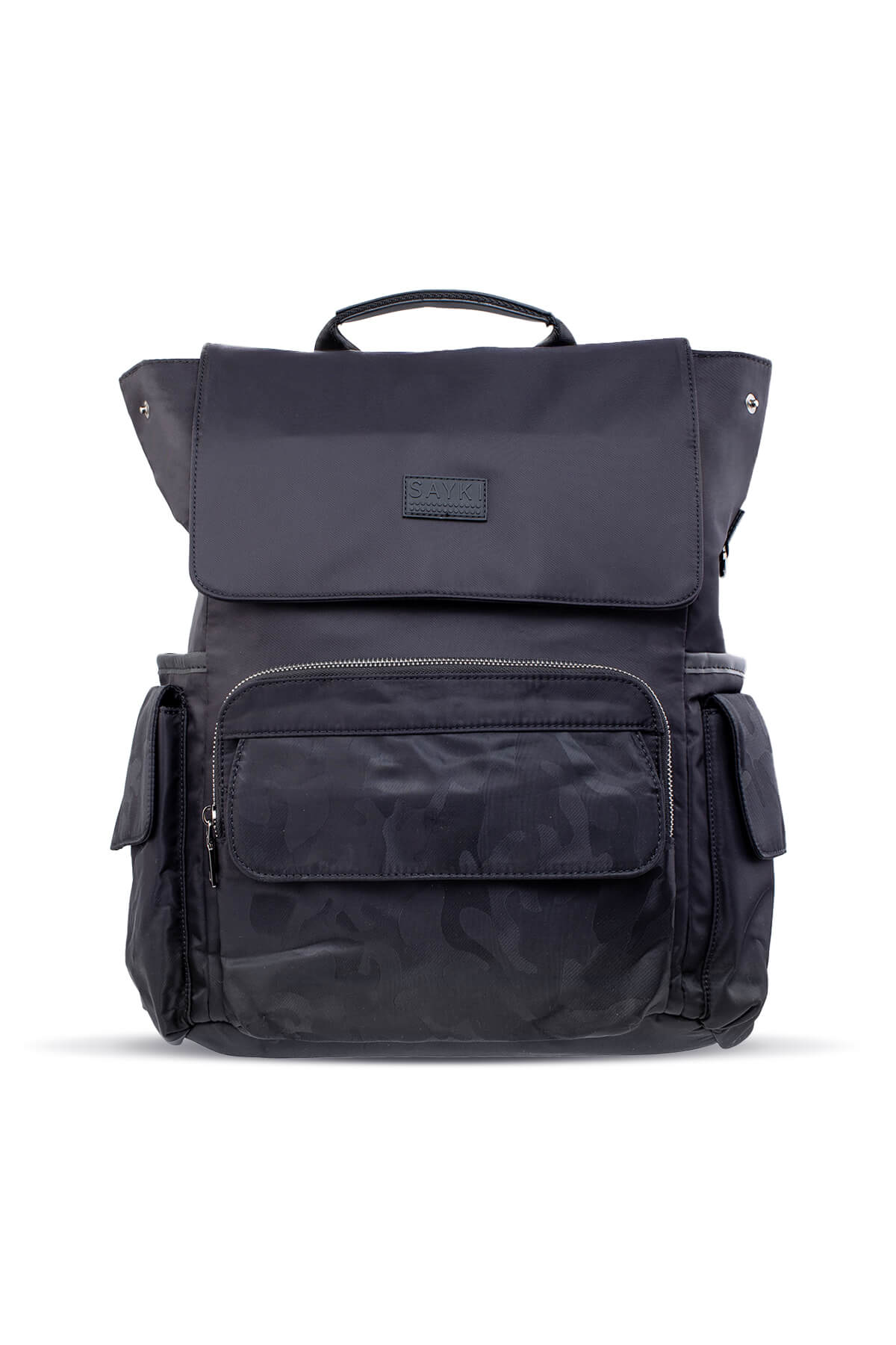 Black Urban Flap Backpack – SAYKI