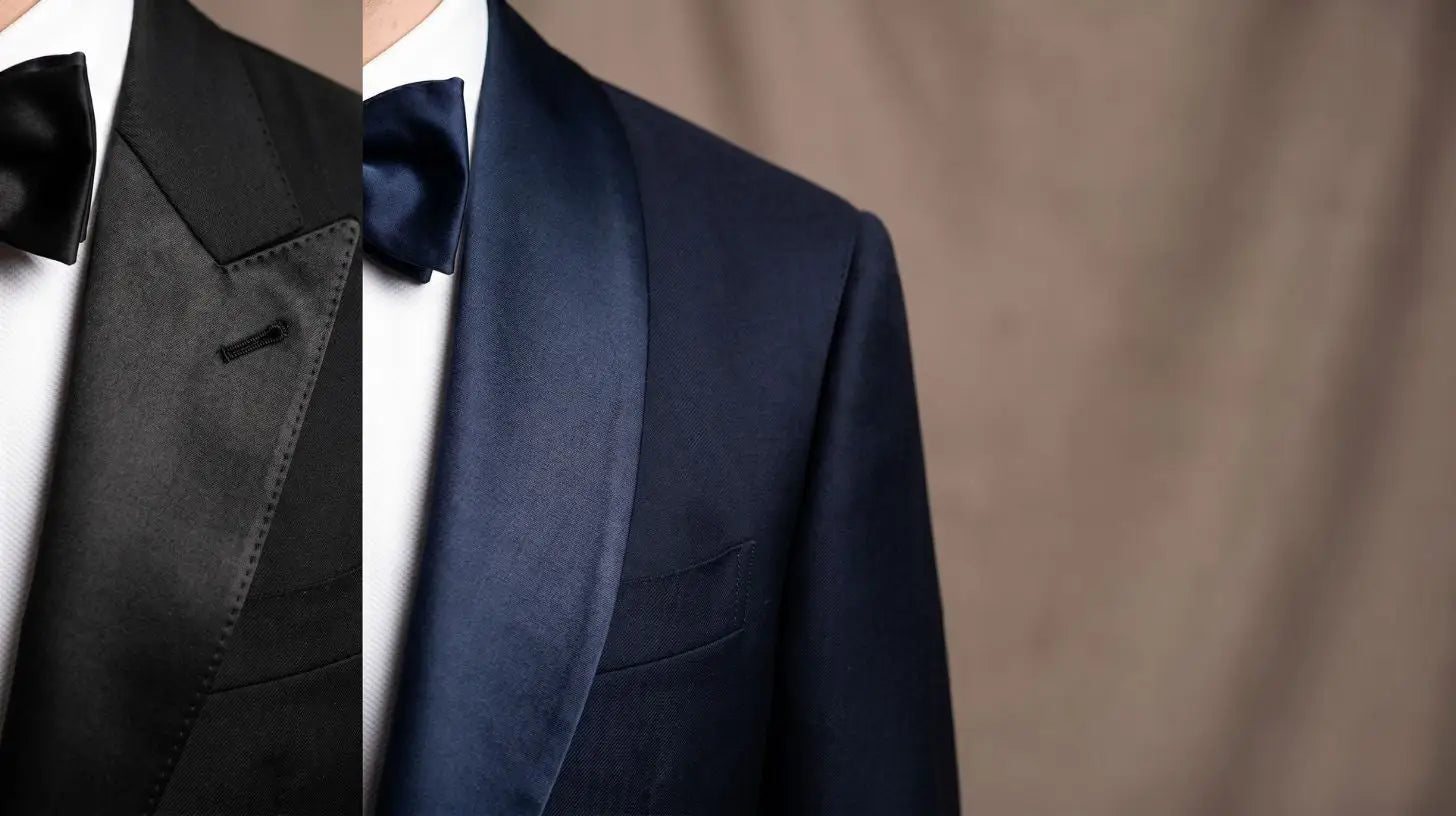 black tux with navy dress Tuxedo vs Tuxedo: Which to Choose UK Size:4 real pockets SRG LAUNCH Baltic Born Womens Caldwell