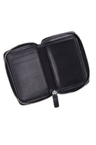 Black Zip-Around Leather Wallet - MIB