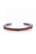 Braided Camel Metal Cuff Bracelet