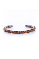 Braided Camel Metal Cuff Bracelet - MIB