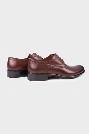 Brown Classic Lace-Up Shoes in 100% Genuine Leather - SAYKI