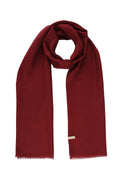Burgundy Mercerized Wool Scarf