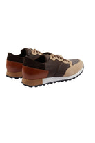 Casual 100% Genuine Leather Beige Lace-Up Shoes - SAYKI