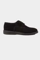 Casual 100% Genuine Leather Black Lace-Up Shoes - SAYKI